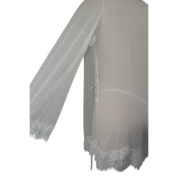 Frederick’s of Hollywood “Stephanie” Sheer Lace Robe & Thong Set - Picture 9 of 16